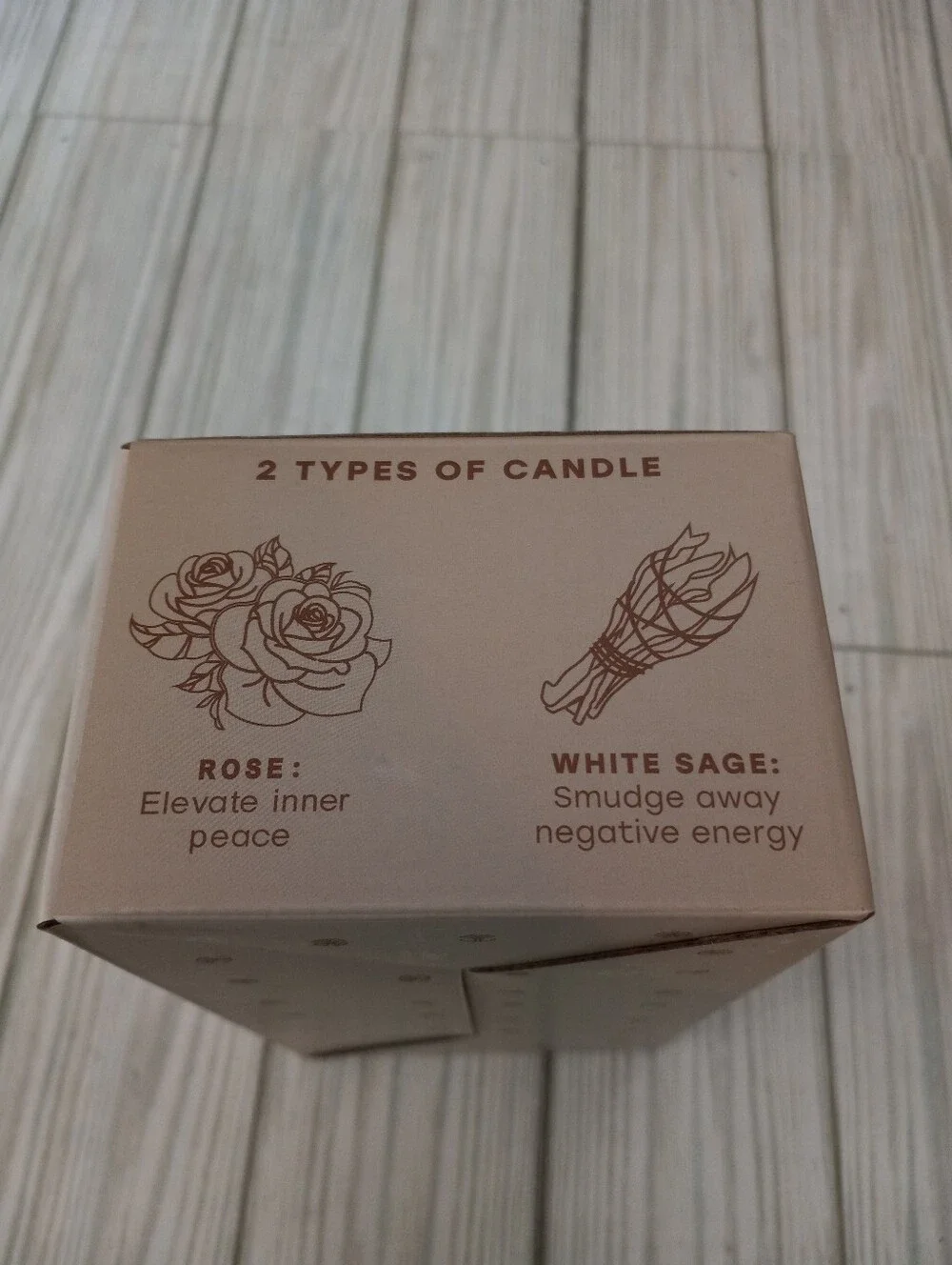 Almeara Space Cleansing Kit Soy Wax Candle Combo Rose & White Sage